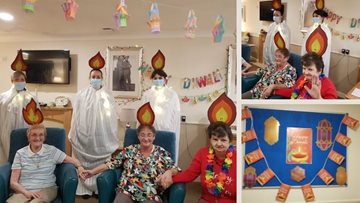 Diwali celebrations are in full swing at Caerphilly care home